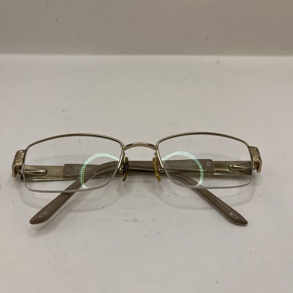Elle Eyeglasses EL1877 Half Rim Color - GP Gold Brown Frames Only 49-18-130 - Picture 2 of 6